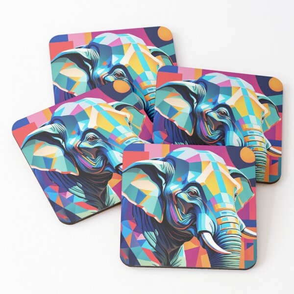 Item preview, Colorful Geometric Elephant designed and sold by Harmonic_Layers.