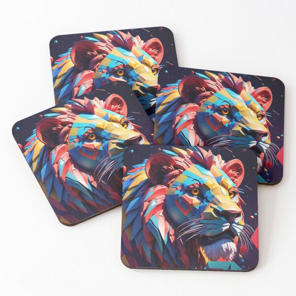 Item preview, Futuristic Geometric Lion designed and sold by Harmonic_Layers.