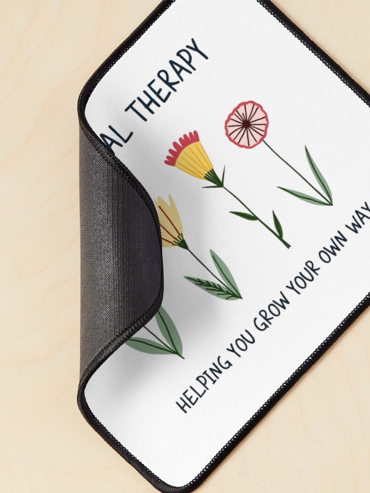 Aperçu 2 sur 5. Tapis de souris avec l'œuvre Conception florale en ergothérapie : pour vous aider à grandir créée et vendue par haitrieuic96.