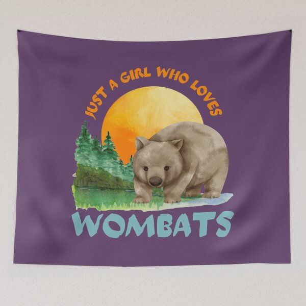 Item preview, Just A Girl Who Loves Wombats designed and sold by HappyHarmonyArt.