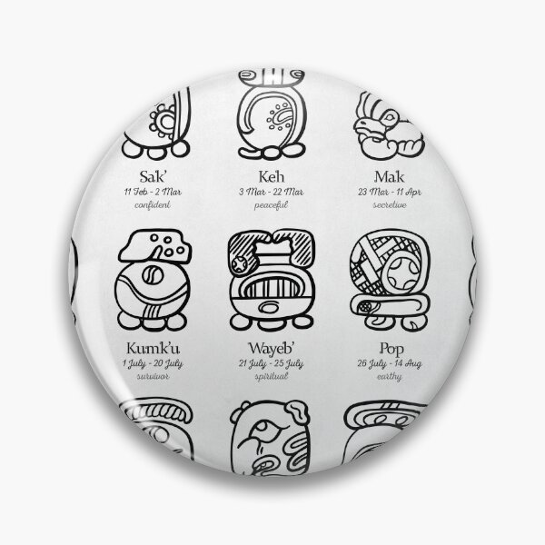 Item preview, Mayan Zodiac Signs designed and sold by Craphe.