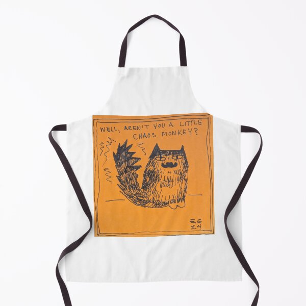 Item preview, Angry cat chaos monkey drawing designed and sold by Emilyslibrary.
