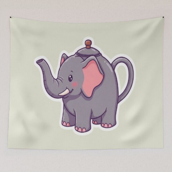 Item preview, Elephant Teapot designed and sold by StickersRyous.