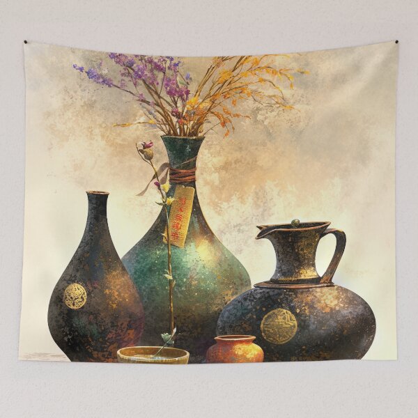 Item preview, Harmony of Vessels: The Floral Whispers and Rustic Charm designed and sold by bloorose.