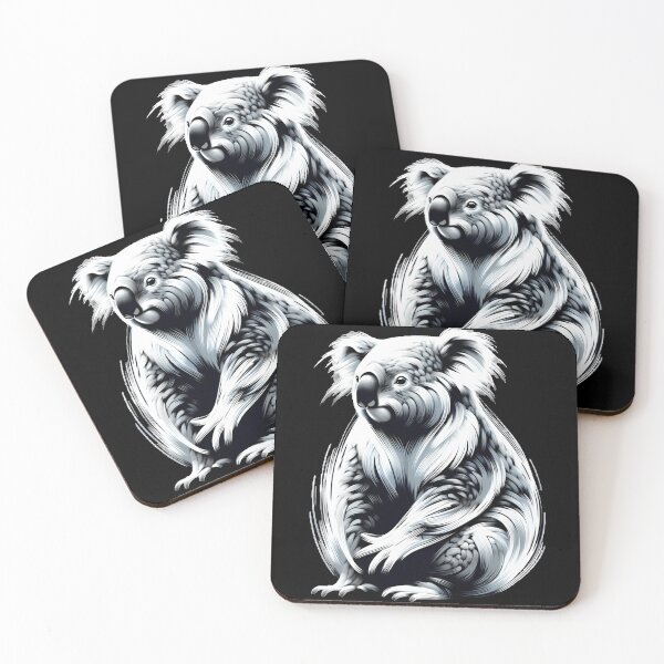 Item preview, Wild Tranquility – The Koala in Black and White designed and sold by VaryVibe.
