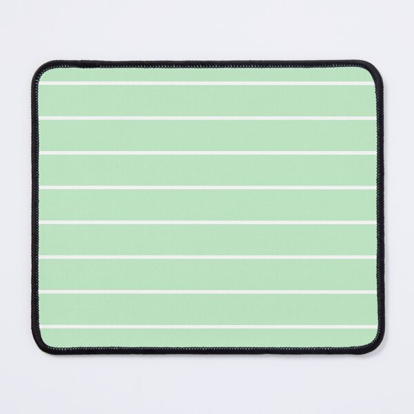 Item preview, Mint Green with White Breton Stripes designed and sold by BubbleGalaxy.