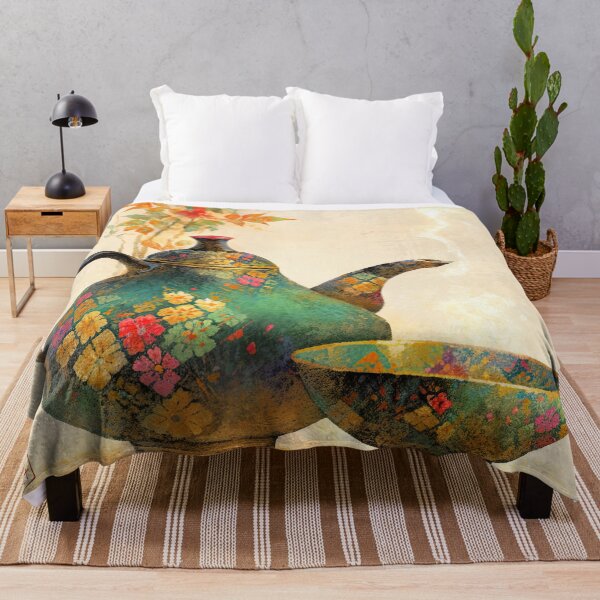 Item preview, Floral Infusion: The Painted Kettle and Whispers of Steam designed and sold by bloorose.