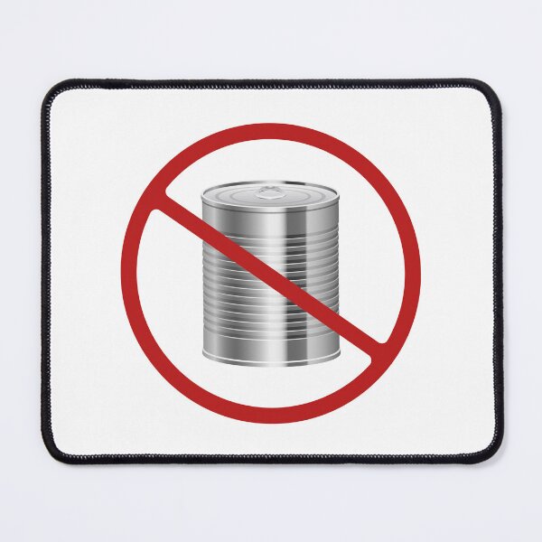 Item preview, Prohibited Canned Food, Sign, Red, White, Grey, Signage  designed and sold by AASparksDesigns.