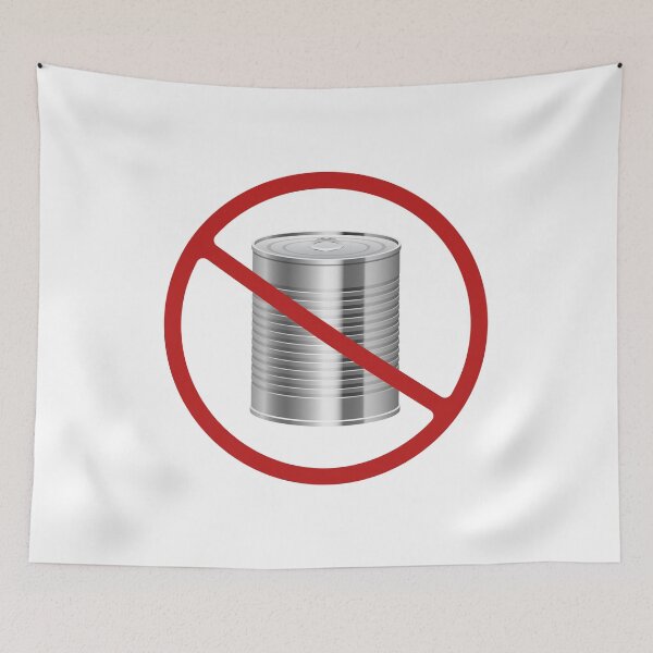 Item preview, Prohibited Canned Food, Sign, Red, White, Grey, Signage  designed and sold by AASparksDesigns.