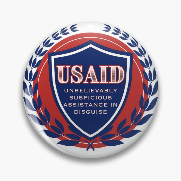 Item preview, USAID: Unbelievably Suspicious Assistance in Disguise – Parody Graphic Design" designed and sold by Rebel Fusion.