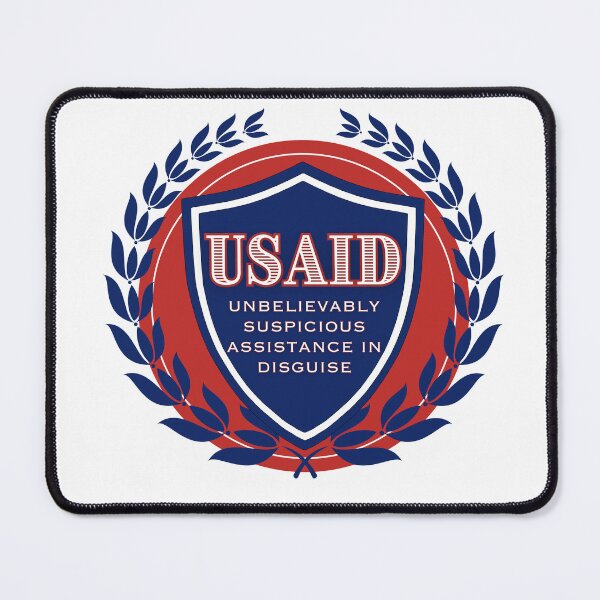 Item preview, USAID: Unbelievably Suspicious Assistance in Disguise – Parody Graphic Design" designed and sold by Rebel Fusion.