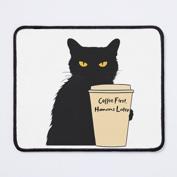 Item preview, Coffee first humans later funny cat designed and sold by beAwareShop.