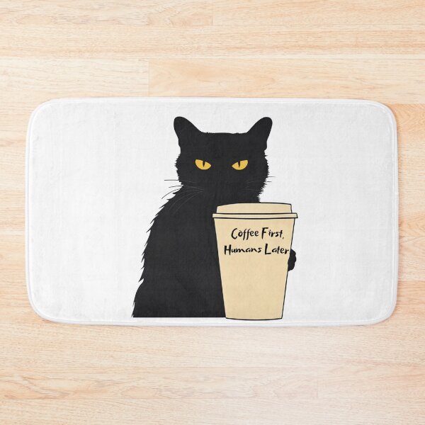 Item preview, Coffee first humans later funny cat designed and sold by beAwareShop.
