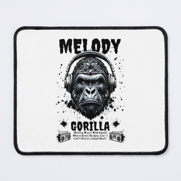 Item preview, Gorilla with Headphones – Urban Music Vibes Graphic Design & Street Art designed and sold by Colorful-Garden.