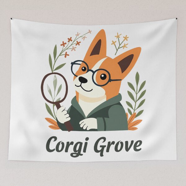 Item preview, Botanist Corgi – Corgi Grove Nature Explorer designed and sold by zoughlal.