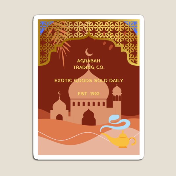 Vista previa del artículo con la obra «DISNEY ALADDÍN AGRABAH TRADING CO», diseñado y vendido por CastleDreamers.