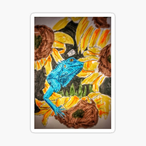Vista previa del artículo con la obra «Iguana», diseñado y vendido por Valliorart.