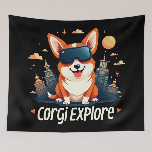 Item preview, Virtual Tour Guide Corgi – Corgi Explore Digital Travel  designed and sold by zoughlal.