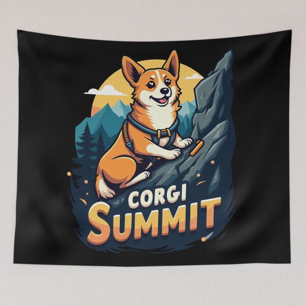 Item preview, Rock Climber Corgi – Corgi Summit Adventure designed and sold by zoughlal.