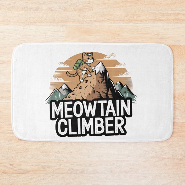 Item preview, Meowtain Climber – Adventure Cat Scaling a Mountain designed and sold by bannzy.