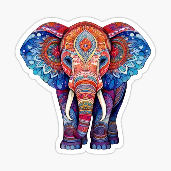 Item preview,  Bohemian Elephant Illustration designed and sold by Olive and Lily Delights.