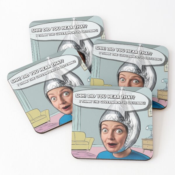 Item preview, Shhh... The Government is Listening – Conspiracy Parody | Tin Foil Hat Humor designed and sold by Rebel Fusion.