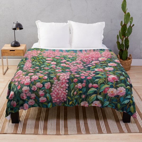 Item preview, Gustav Klimt Pink Flower Garden designed and sold by maniacfitness.