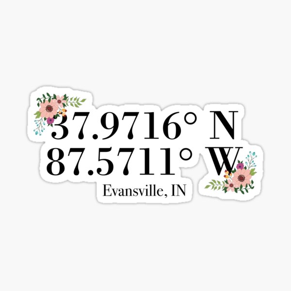 Item preview, Evansville, IN Coordinates designed and sold by mynameisliana.