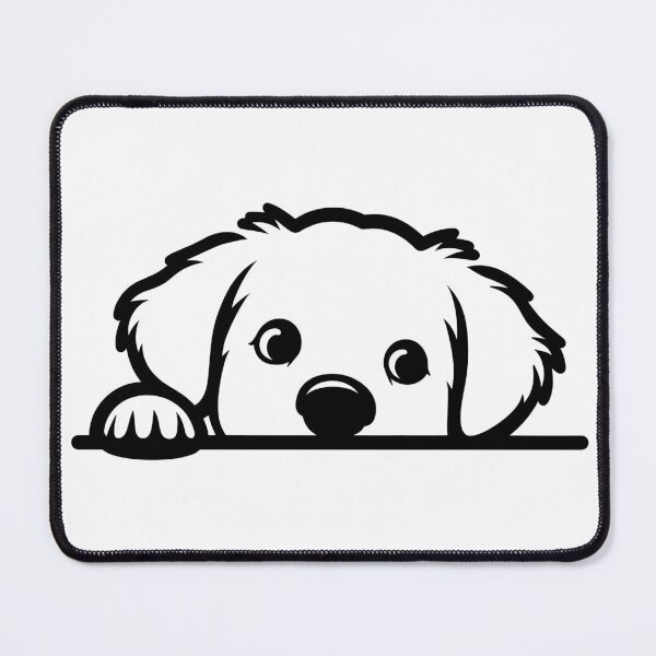 Item preview, Peeking Golden Retriever Puppy Silhouette designed and sold by theartfulaspie.