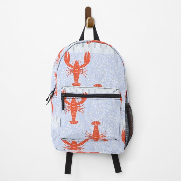 Item preview, Coastal Lobster Toile Pattern – Nautical Blue & Red Digital Design designed and sold by Stickers by @molllyclare.