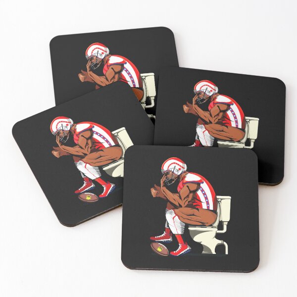 Item preview, American Football Player On The Toilet designed and sold by GabrieSketcham.