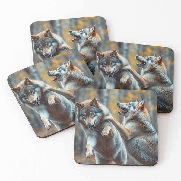 Item preview, Two Playful Wolves designed and sold by Skye Ryan-Evans.