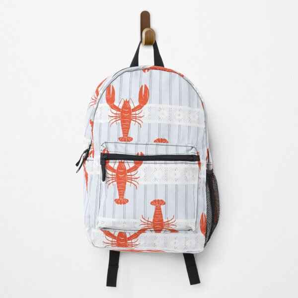 Item preview, East Coast Lobster Toile Pattern – Nautical Blue & Red Digital Design designed and sold by Stickers by @molllyclare.
