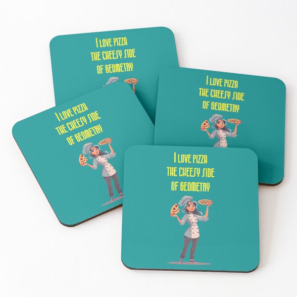 Item preview,  "I Love Pizza: The Cheesy Side of Geometry" funny foodie design  designed and sold by TR_fairydesigns.