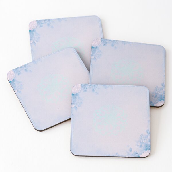Item preview, Vintage Floral Stationary2-Sky Blue designed and sold by Mystic Garden Design.