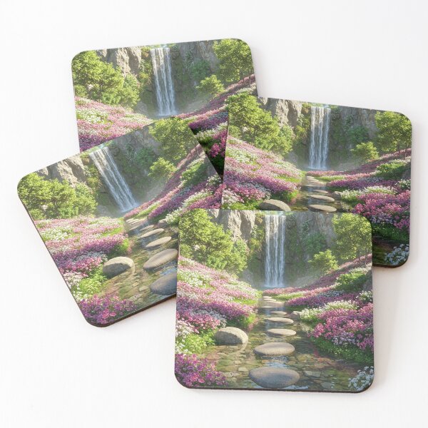Item preview, Waterfall and flowers  designed and sold by pnatta.