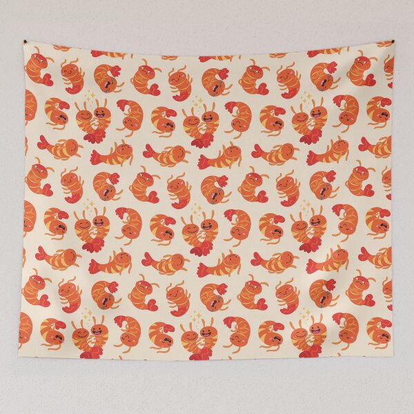Item preview, Cute cartoon shrimps designed and sold by PenguinHouse.