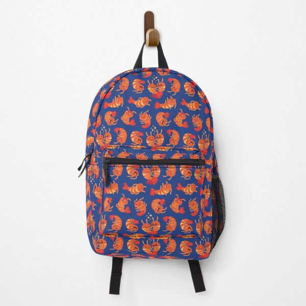 Item preview, Cute cartoon shrimps on blue designed and sold by PenguinHouse.