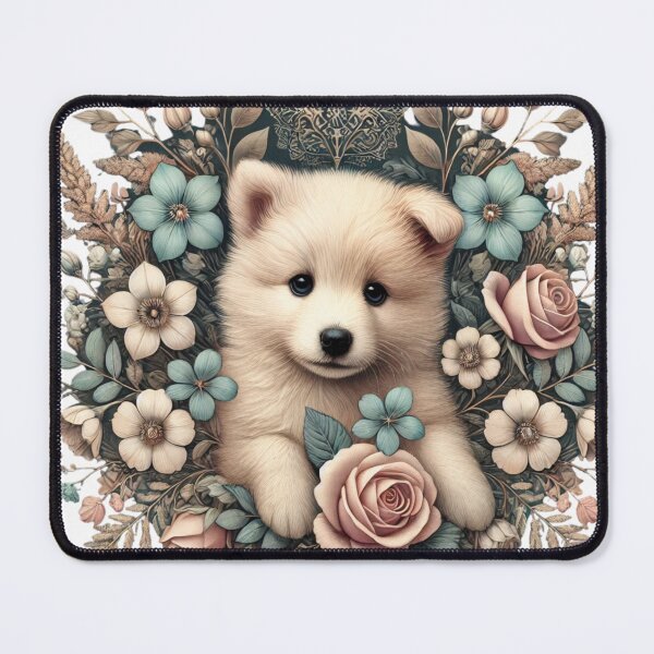 Item preview, Cute Pup In Nordic-Inspired Miller DE Fluer Design designed and sold by Dream Bloom Gallery.