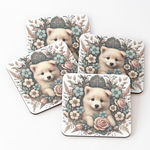 Item preview, Cute Pup In Nordic-Inspired Miller DE Fluer Design designed and sold by Dream Bloom Gallery.