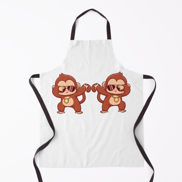 Item preview, Two Dancing Monkey Sisters – Fun and Playful Dance Art designed and sold by Moh-nd-Eg.