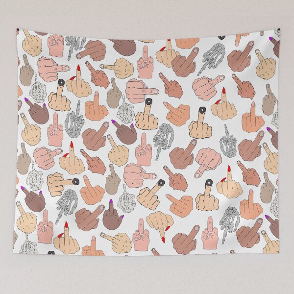 Item preview, Middle Fingers Forever Pattern designed and sold by NOTSNIW ART.