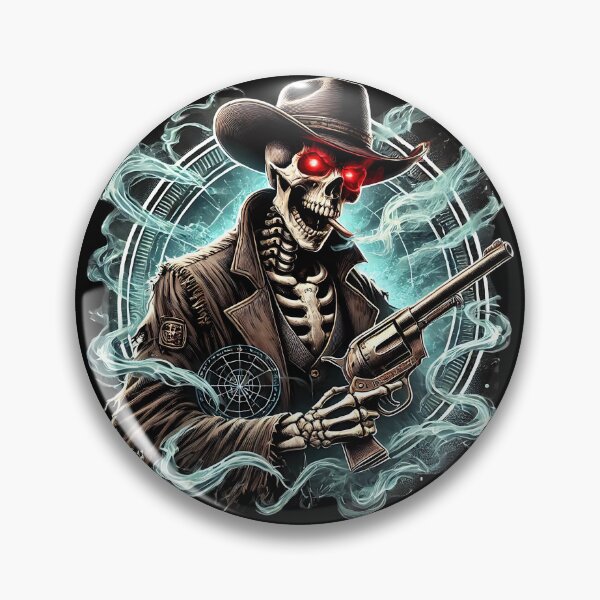 Item preview, Cursed Gunslinger Skeleton – Haunted Western Outlaw designed and sold by ZingZone.
