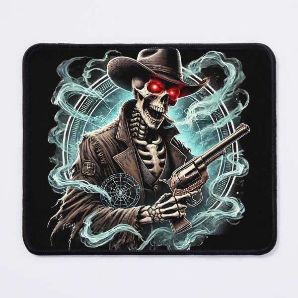 Item preview, Cursed Gunslinger Skeleton – Haunted Western Outlaw designed and sold by ZingZone.