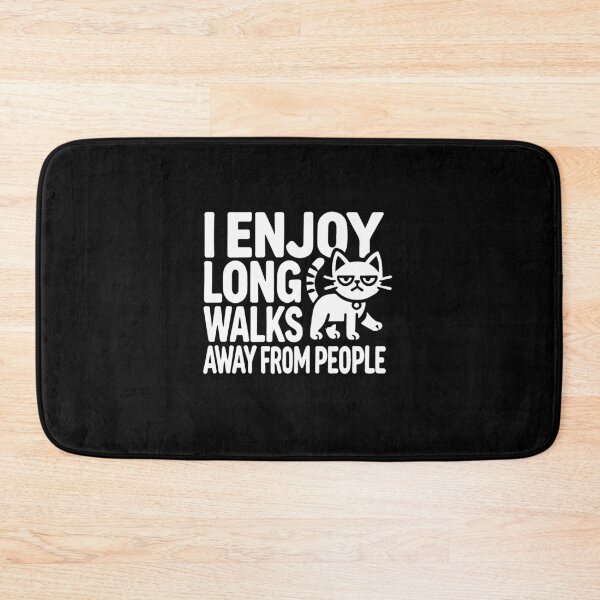 Item preview, I Enjoy Long Walks Away from People, Funny Introvert Cat designed and sold by chantastical.