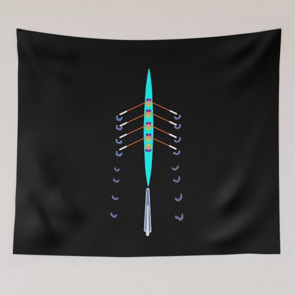 Item preview, Rowing Team Overhead View – Crew Boat Stroke Motion Art designed and sold by Michael van der Hoorn.