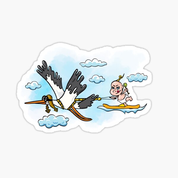Artikel-Vorschau von Sky-High Baby: Wasserski fahren mit einem Storch!, designt und verkauft von Yellow-Cat.