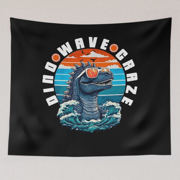 Item preview, Dino Wave Craze Cool Retro Beach Dinosaur  designed and sold by JerdbordinShop.