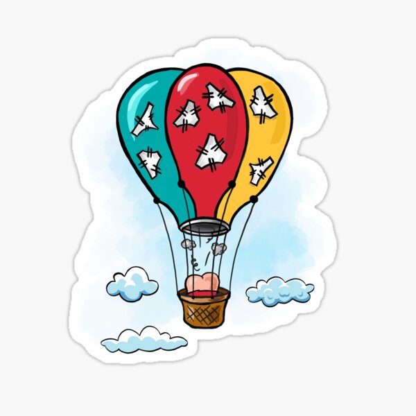 Item preview, A Balloon Ride to Remember... with a Cheeky Twist! designed and sold by Yellow-Cat.