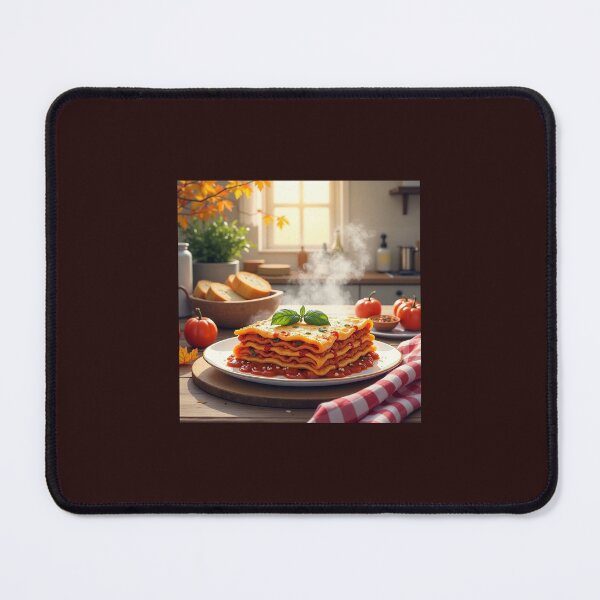 Item preview, Cozy Autumn Farmhouse Kitchen | Watercolor Lasagna & Garlic Bread designed and sold by Srahul.